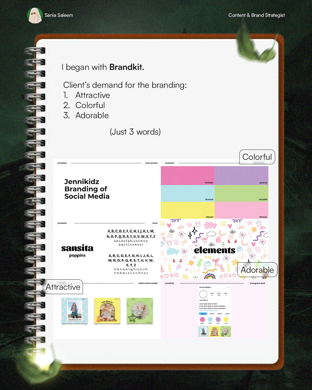 The brand kit — attractive, colorful, adorable