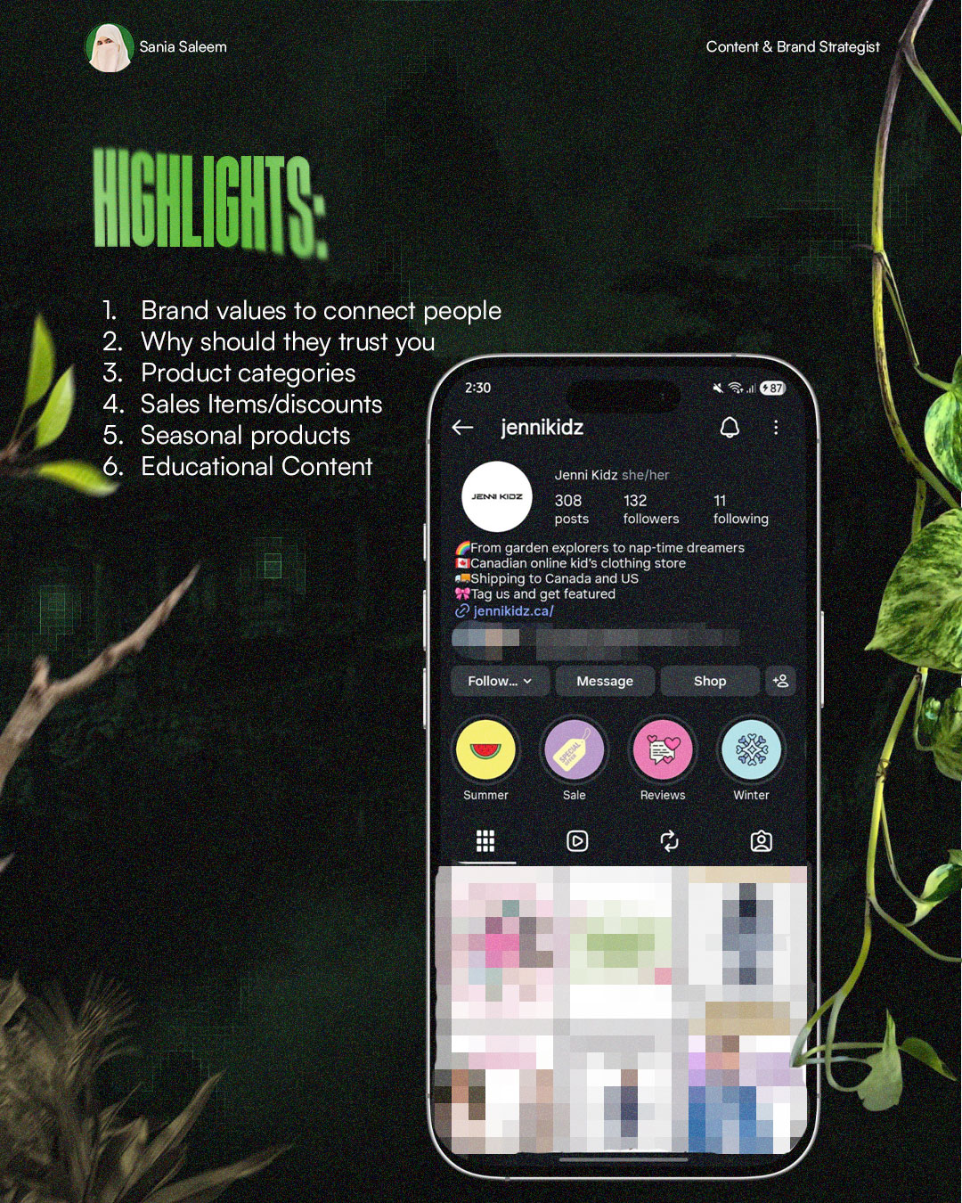 Story highlights strategy
