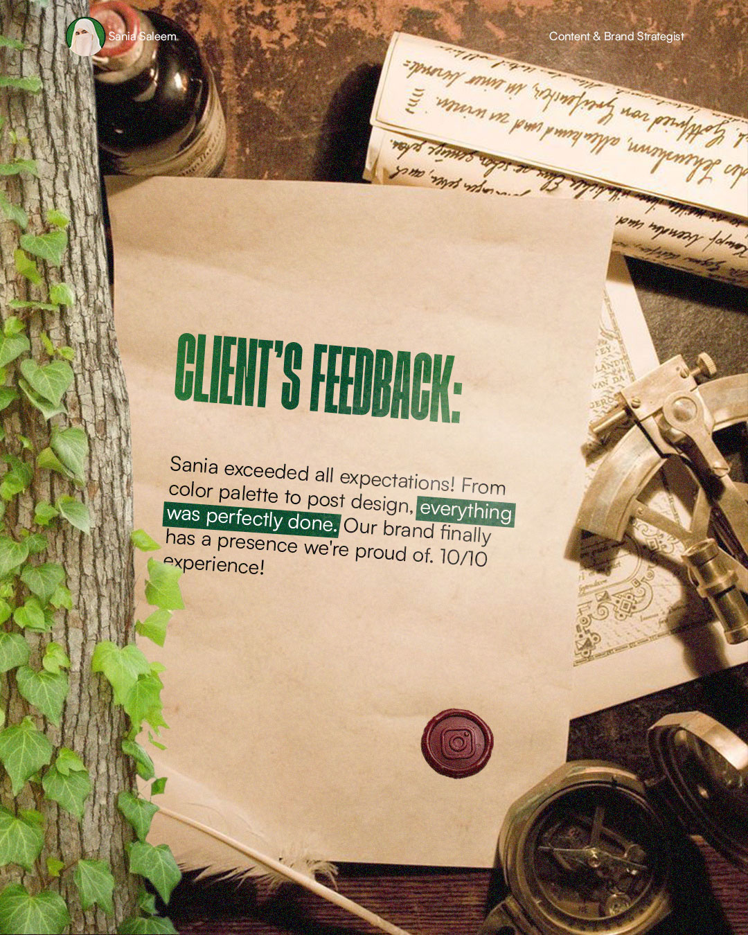 Client's feedback